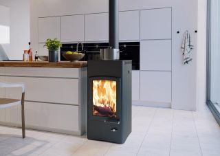 Austroflamm - Lucy Cook 🇦🇹 Dvě funkce v jednom - vytápění + příprava pokrmů. 🔥🍲🍴Krbová kamna na dřevo s velkou celoplošnou...